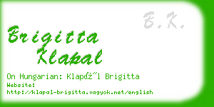 brigitta klapal business card